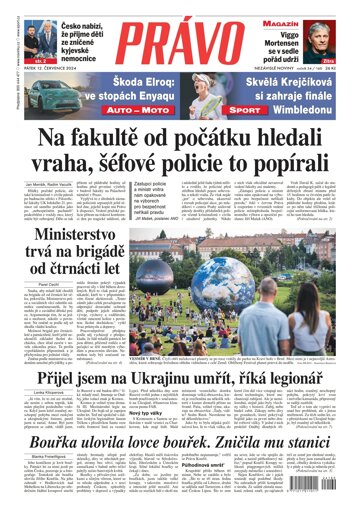 Obálka e-magazínu Deník Právo 12.7.2024