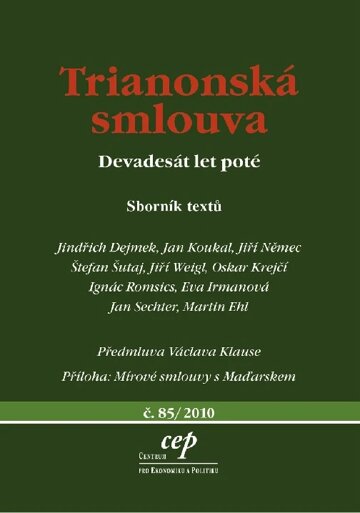 Obálka knihy Trianonská smlouva