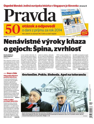 Obálka e-magazínu Pravda 28.1.2015