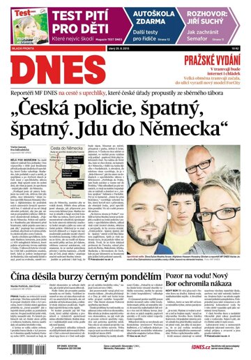 Obálka e-magazínu MF Dnes 25.8.2015