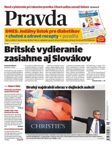 Obálka e-magazínu Pravda 11. 11. 2015