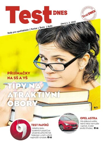 Obálka e-magazínu TEST DNES - 2.2.2016
