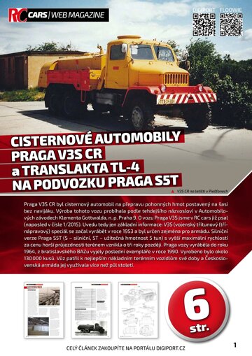 Obálka e-magazínu Cisternové automobily Praga V3S CR a Translakta TL-4 na podvozku Praga S5T