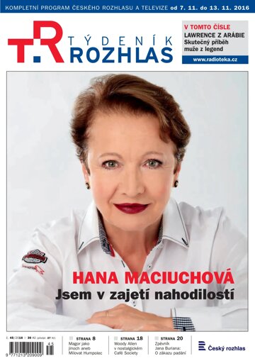 Obálka e-magazínu Týdeník Rozhlas 45/2016