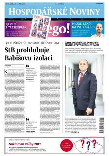 Obálka e-magazínu Hospodářské noviny 198 - 13.10.2017