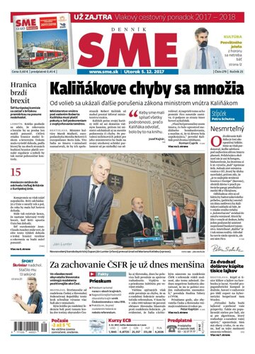 Obálka e-magazínu SME 5.12.2017