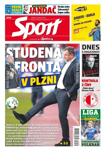 Obálka e-magazínu Sport 6.4.2018