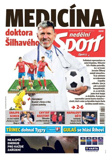 Obálka e-magazínu Nedělní Sport 18.11.2018