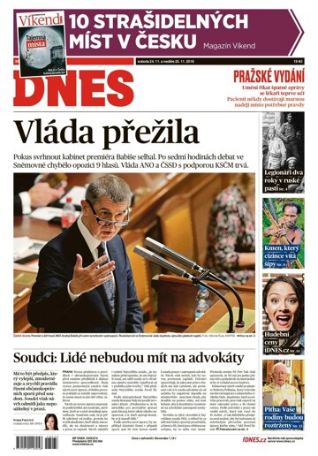 Obálka e-magazínu MF Dnes 24.11.2018