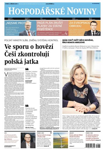 Obálka e-magazínu Hospodářské noviny 045 - 5.3.2019