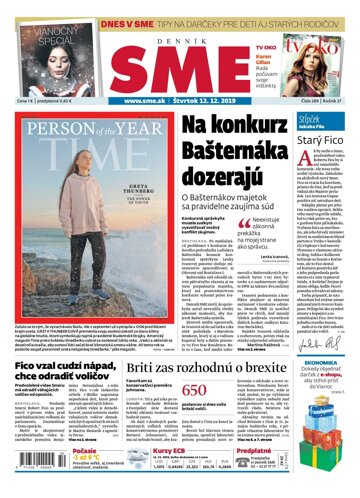 Obálka e-magazínu SME 12.12.2019