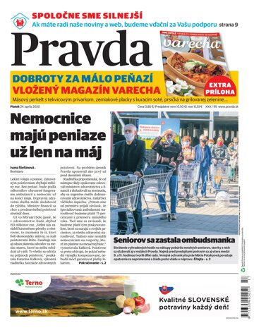 Obálka e-magazínu Pravda 24. 4. 2020