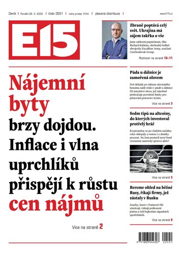 Obálka e-magazínu E15 28.3.2022