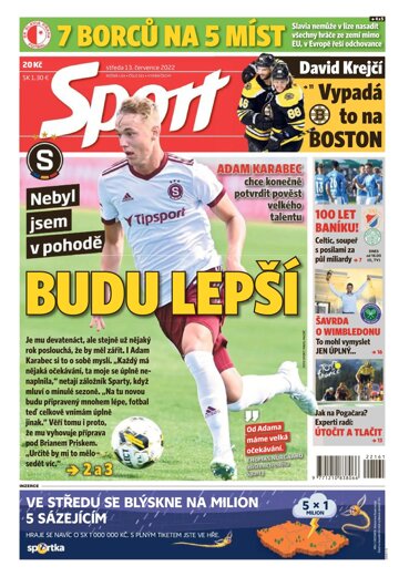 Obálka e-magazínu Sport 13.7.2022