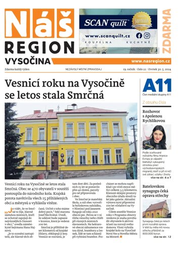 Obálka e-magazínu Náš Region - Vysočina 22/2024