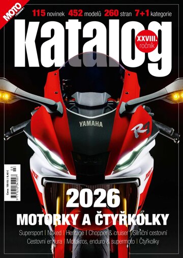 Obálka e-magazínu Motohouse katalog motocyků 2026