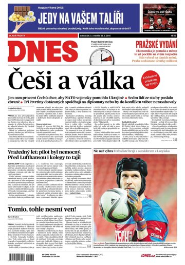 Obálka e-magazínu MF Dnes 28.3.2015