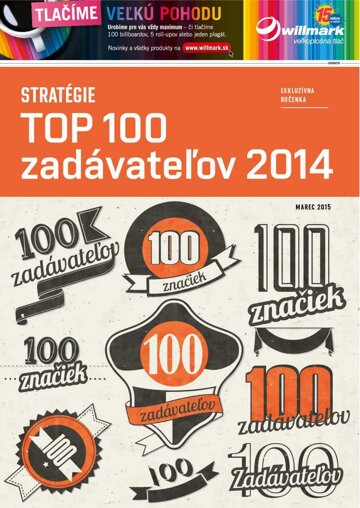 Obálka e-magazínu TOP 100 zadávateľov 2014