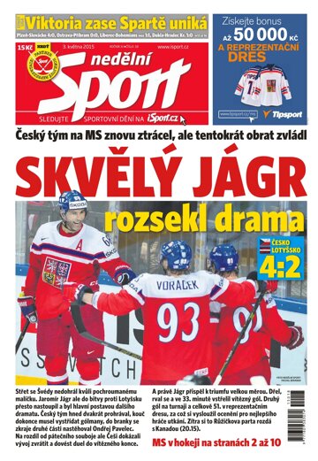 Obálka e-magazínu Nedělní Sport 3.5.2015