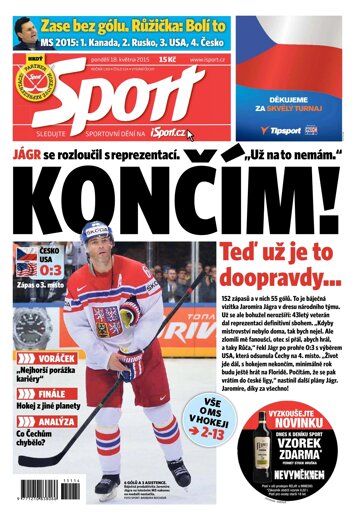 Obálka e-magazínu Sport 18.5.2015
