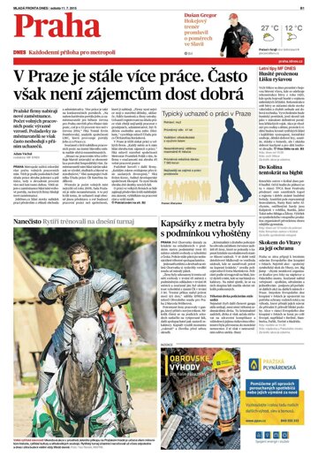 Obálka e-magazínu MF Dnes 11.11.2007