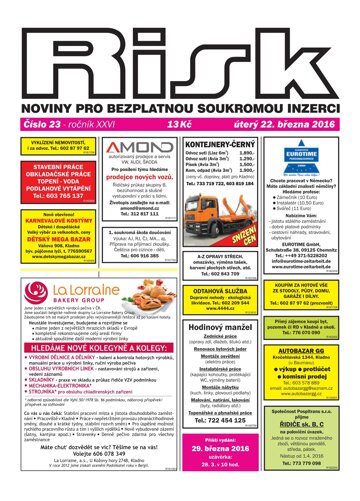 Obálka e-magazínu Risk 23/2016
