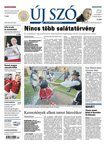 Obálka e-magazínu Új Szó 29.3.2016