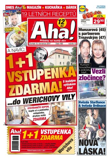 Obálka e-magazínu AHA! 13.7.2017