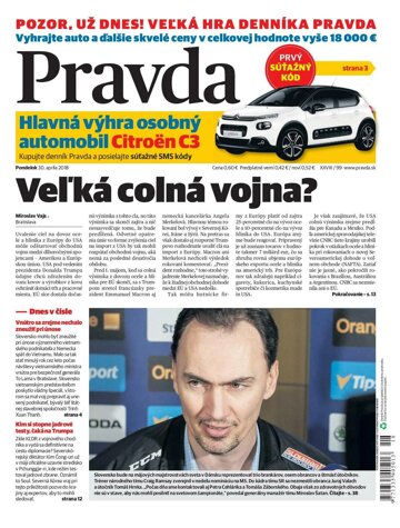 Obálka e-magazínu Pravda 30. 4. 2018