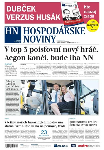 Obálka e-magazínu Hospodárske noviny 17.08.2018hos