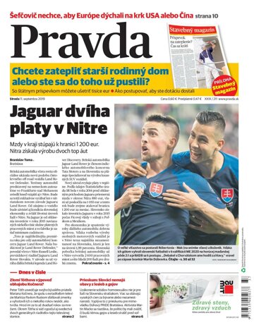 Obálka e-magazínu Pravda 11. 9. 2019