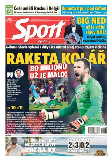 Obálka e-magazínu Sport 20.11.2019