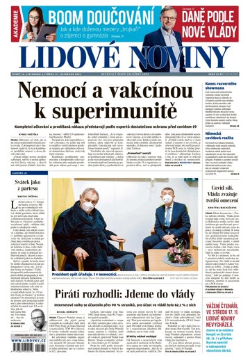 Obálka e-magazínu Lidové noviny 16.11.2021