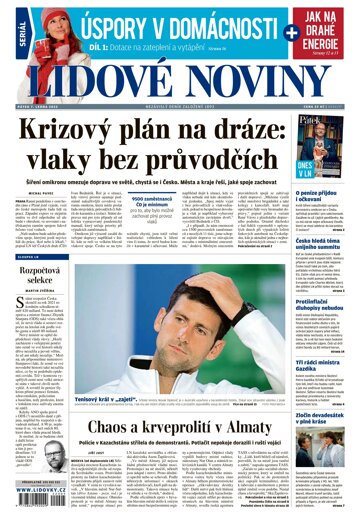 Obálka e-magazínu Lidové noviny 7.1.2022