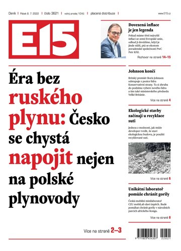 Obálka e-magazínu E15 8.7.2022