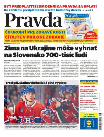Obálka e-magazínu Pravda 7. 11. 2022