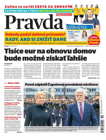 Obálka e-magazínu Pravda 14. 3. 2023