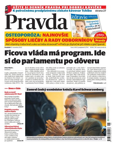 Obálka e-magazínu Pravda 13. 11. 2023