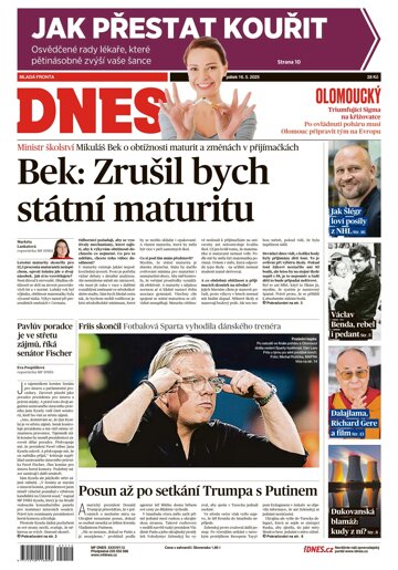 Obálka e-magazínu MF DNES Olomoucký - 16.05.2025