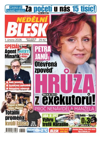Obálka e-magazínu Nedělní Blesk 1.2.2026