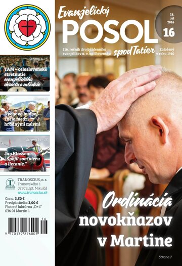 Obálka e-magazínu Evanjelický posol spod Tatier
