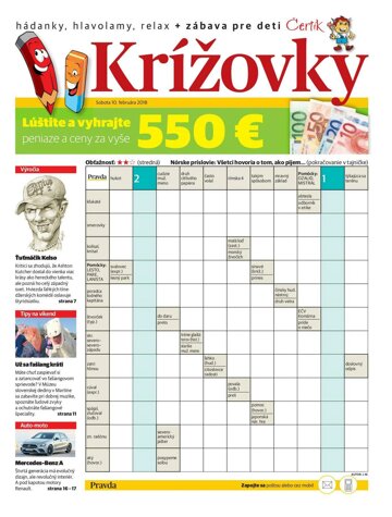 Obálka e-magazínu Krížovky 10. 2. 2018