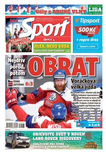 Obálka e-magazínu Sport 17.5.2019