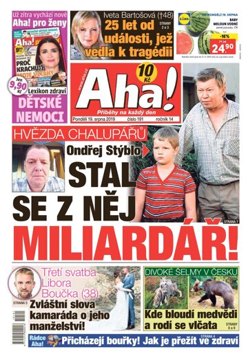 Obálka e-magazínu AHA! 19.8.2019