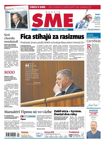 Obálka e-magazínu SME 6.12.2019