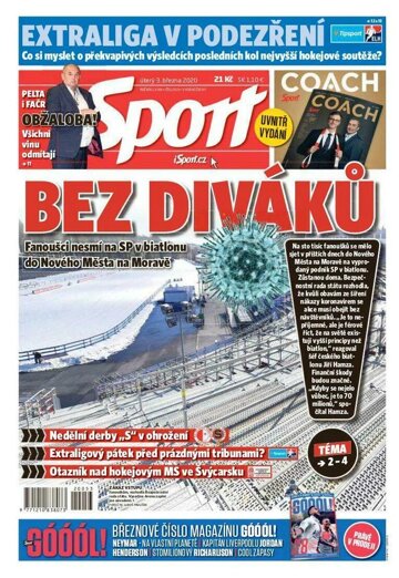 Obálka e-magazínu Sport 3.3.2020
