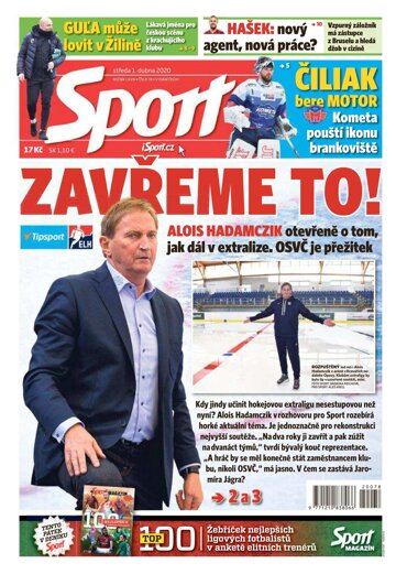 Obálka e-magazínu Sport 1.4.2020