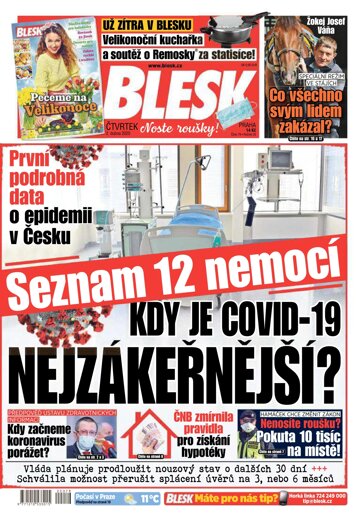 Obálka e-magazínu Blesk 2.4.2020