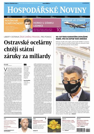 Obálka e-magazínu Hospodářské noviny 144 - 28.7.2020