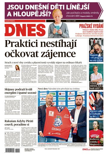 Obálka e-magazínu MF Dnes 4.11.2021